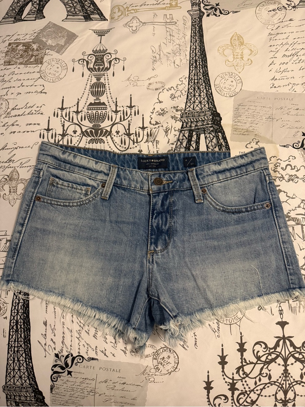Lucky Brand The Cut Off Denim Shorts Size 4/27 NWT